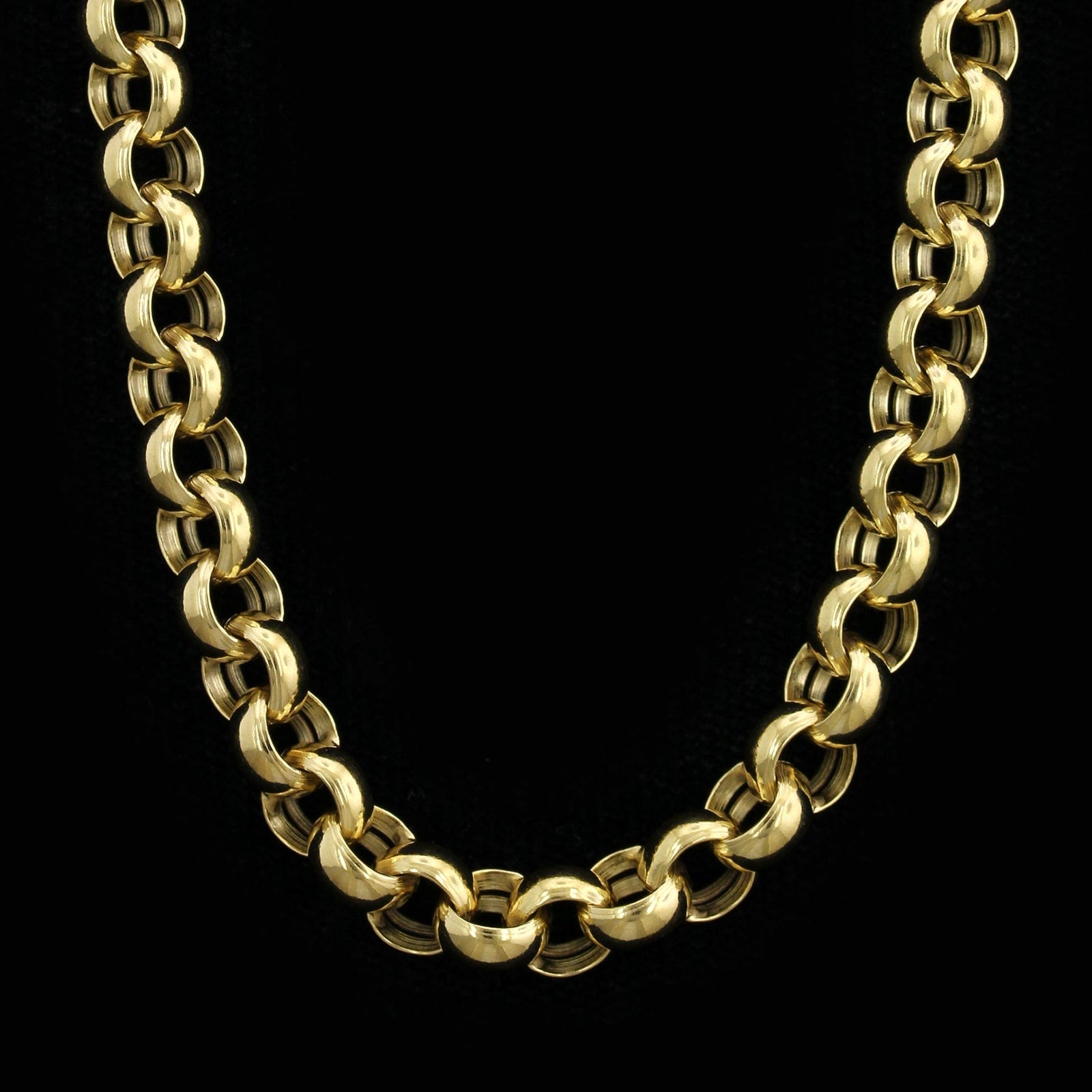14K Yellow Gold Estate Rolo Link Necklace