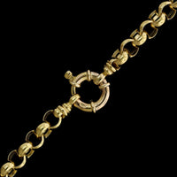 14K Yellow Gold Estate Rolo Link Necklace