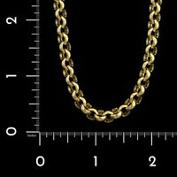 14K Yellow Gold Estate Rolo Link Necklace