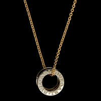 Bulgari 18K Rose and White Gold Estate B.Zero1 Pendant Necklace