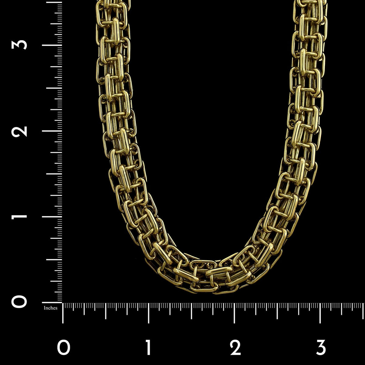 18K Yellow Gold Estate Fancy Link Necklace