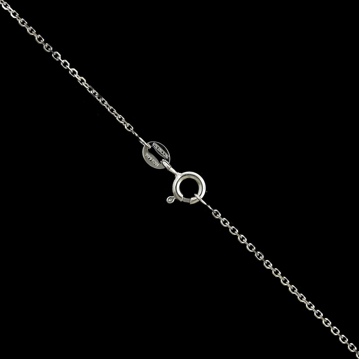 14K White Gold Estate Marquise Diamond Pendant