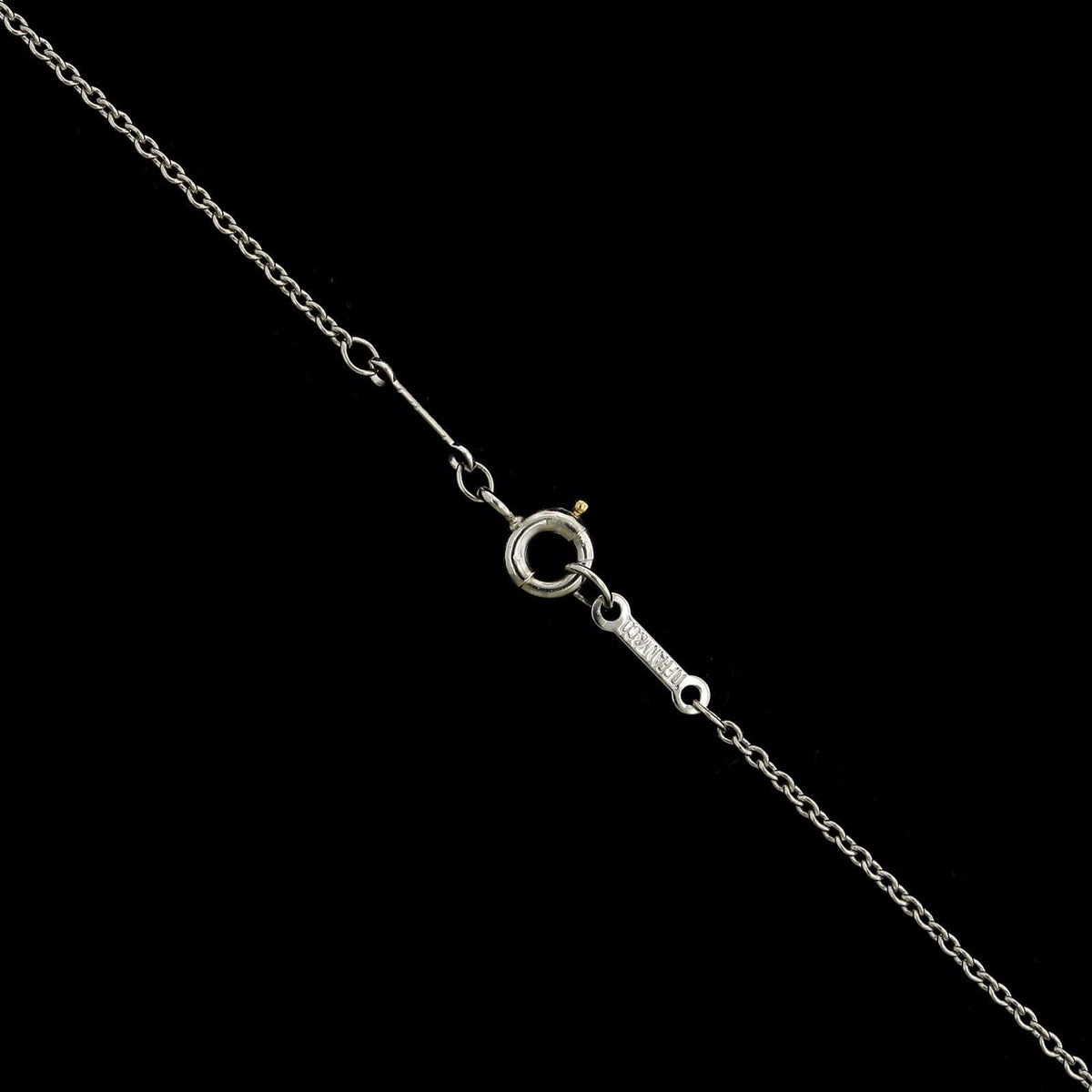Tiffany & Co. Elsa Peretti Platinum Estate Diamond by the Yard Single Diamond Pendant Necklace