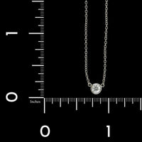 Tiffany & Co. Elsa Peretti Platinum Estate Diamond by the Yard Single Diamond Pendant Necklace