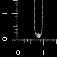 Tiffany & Co. Elsa Peretti Platinum Estate Diamond by the Yard Single Diamond Pendant Necklace