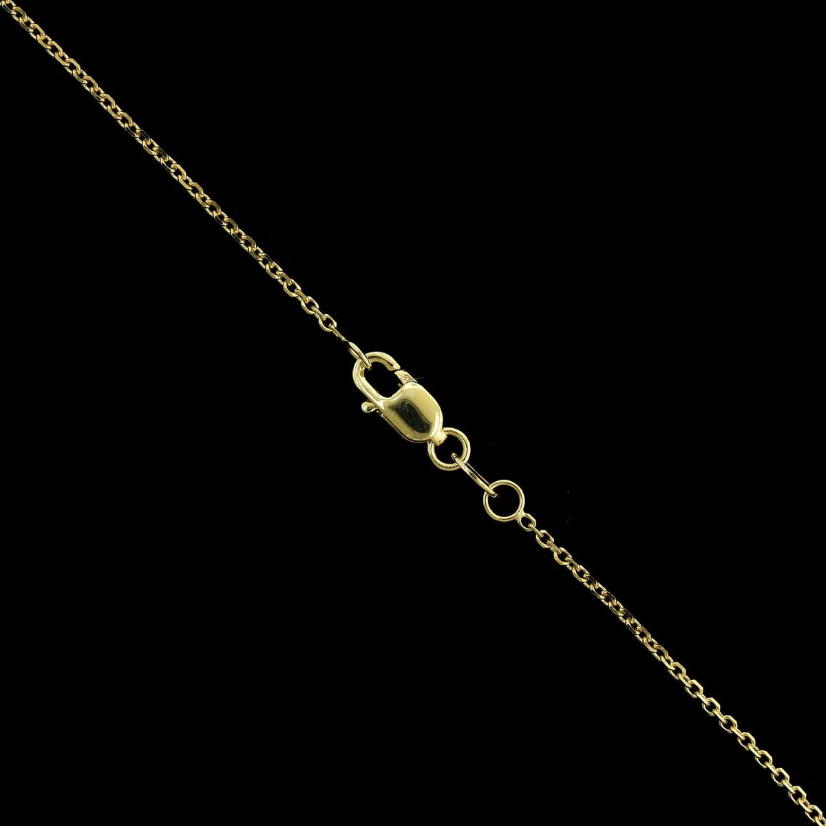 14K Yellow Gold Estate Garnet and Diamond Pendant