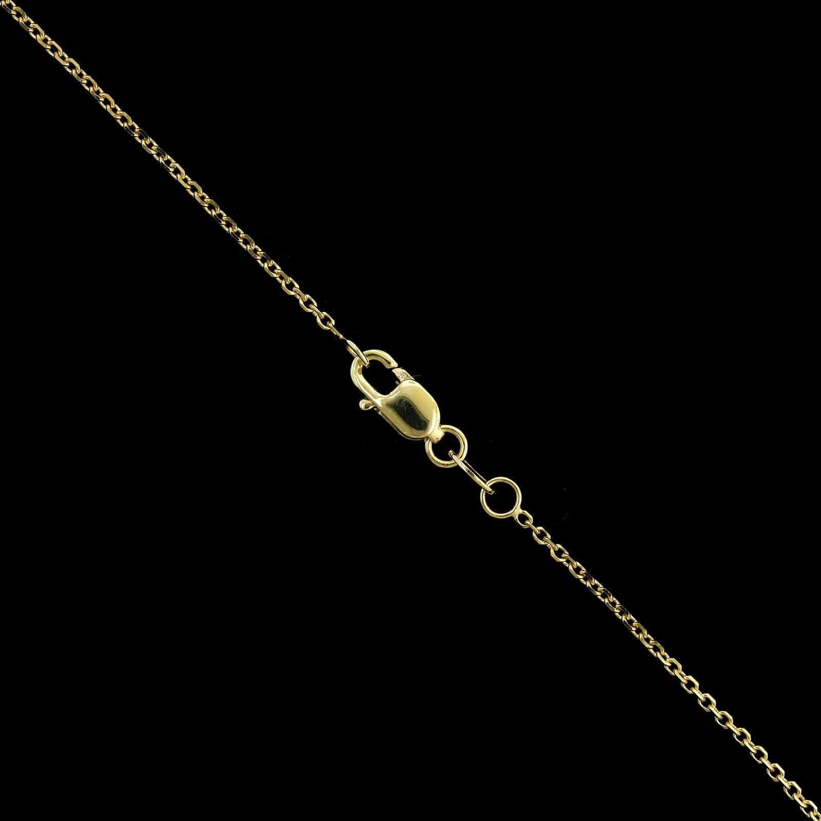14K Yellow Gold Estate Garnet and Diamond Pendant
