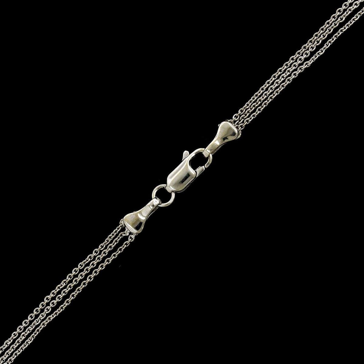 18K White Gold Estate Colored Diamond Pendant