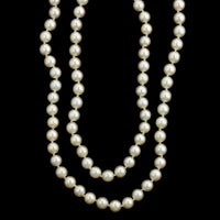 18K White Gold Estate Cultured Pearl Necklace