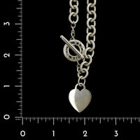 Tiffany & Co. Sterling Silver Estate Heart Toggle Necklace