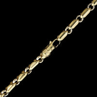 14K Two-tone Estate Fancy Link Chain