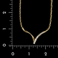 14K Yellow Gold Estate Diamond Necklace