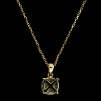 14K Yellow Gold Estate Diamond Pendant Necklace