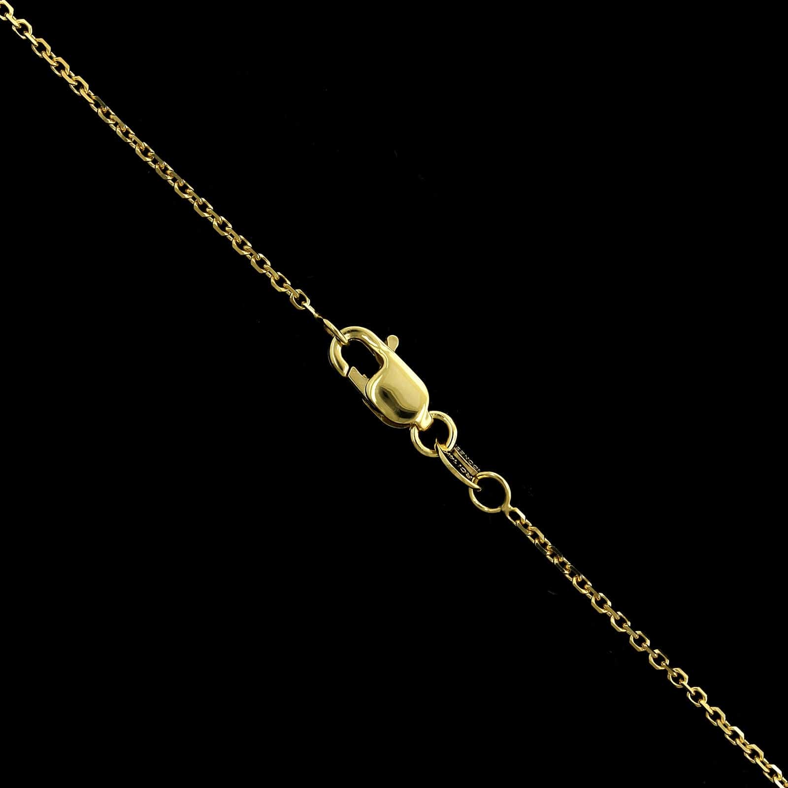 14K Yellow Gold Estate Diamond Pendant Necklace