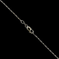 14K White Gold Estate Diamond J Initial Pendant Necklace
