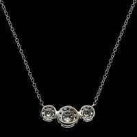 14K White Gold Estate Diamond Necklace