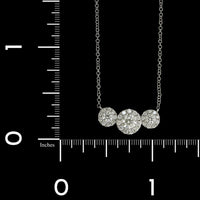 14K White Gold Estate Diamond Necklace