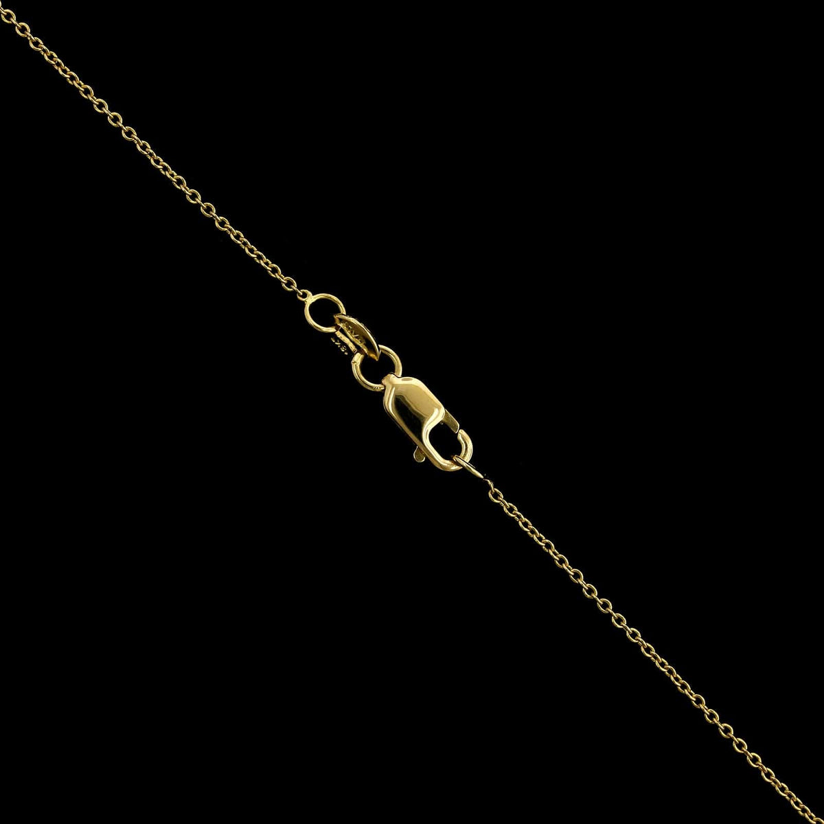 Roberto Coin 18K Yellow Gold Estate Diamond Tiny Treasures Diamond Cross Pendant Neckalce