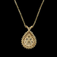 14K Yellow Gold Estate Diamond Pendant