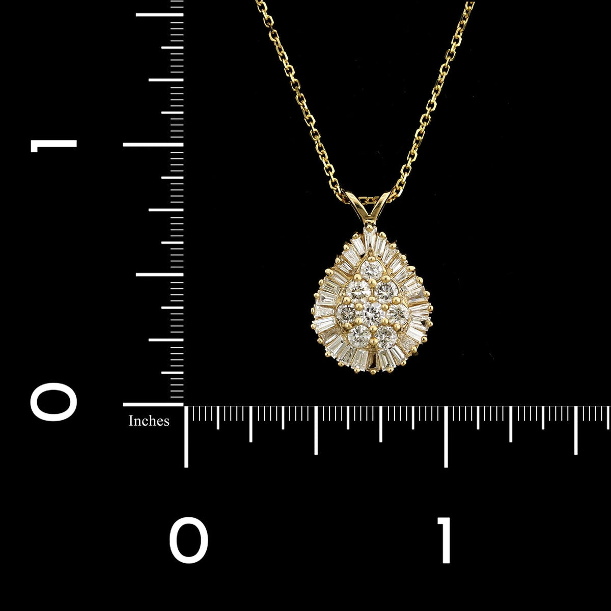 14K Yellow Gold Estate Diamond Pendant