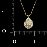 14K Yellow Gold Estate Diamond Pendant