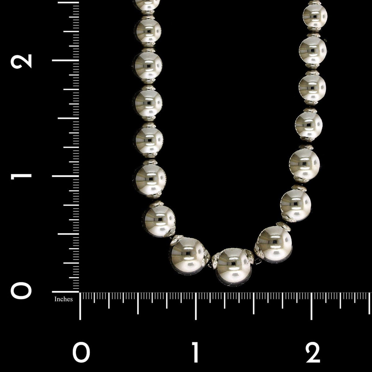 Tiffany & Co. Sterling Silver Estate Hardwear Graduated Ball Necklace