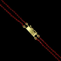 18K Yellow Gold Estate Carnelian Bead and Diamond Necklace