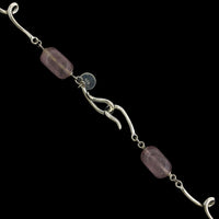Tiffany & Co. Sterling Silver Estate Rose Quartz Twirl Necklace