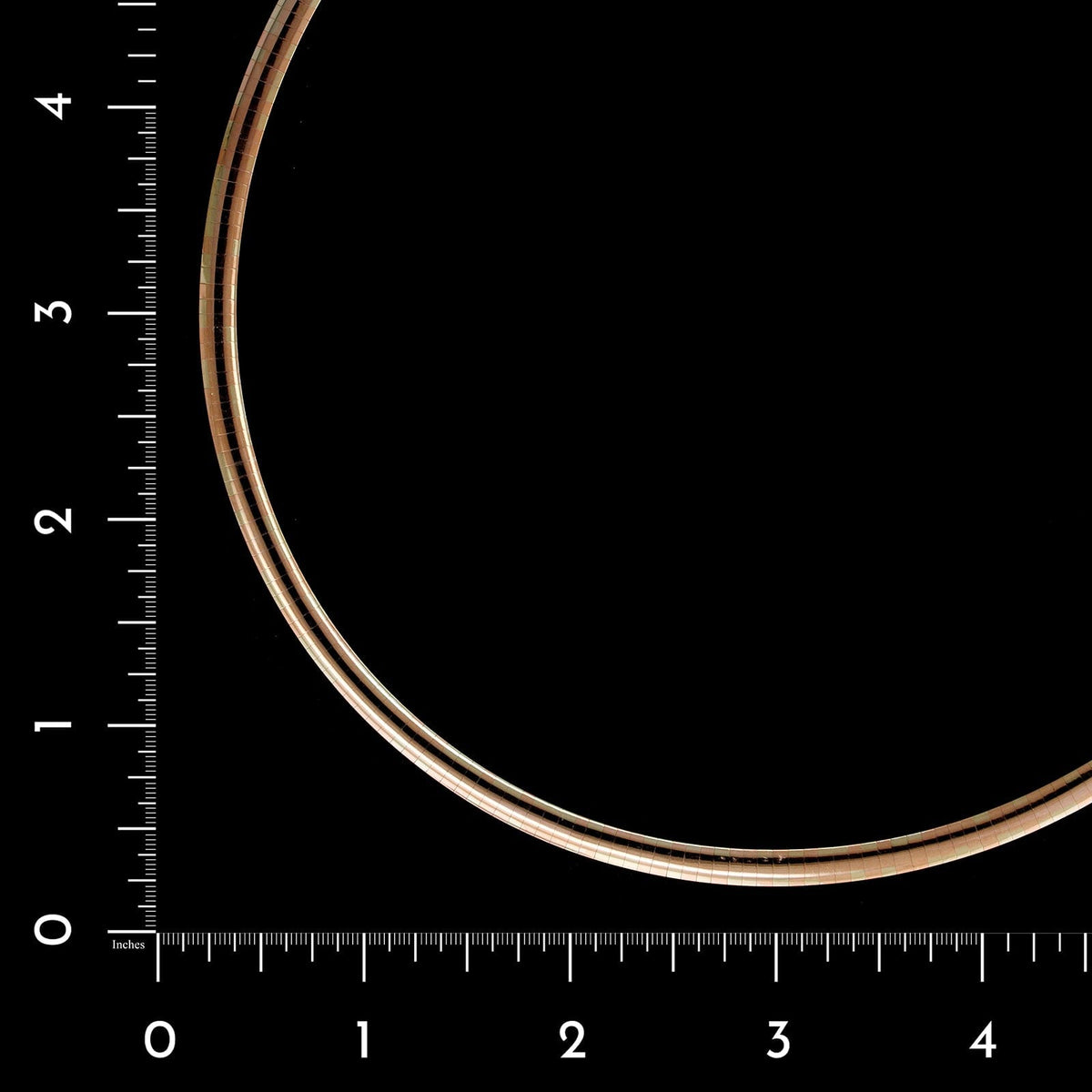 14K Rose and White Gold Estate Reversable Omega Necklace