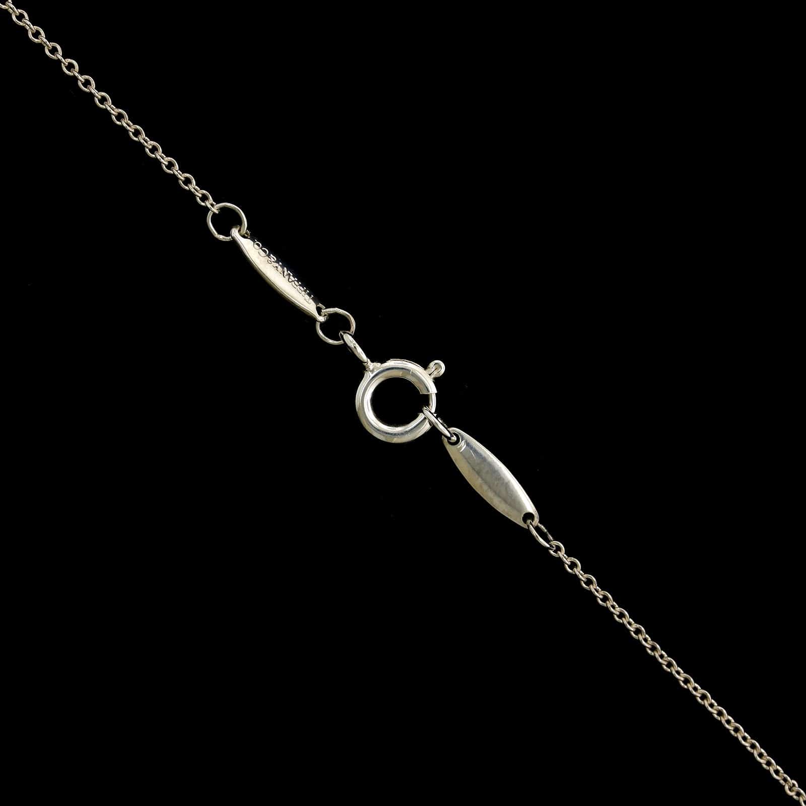 Tiffany & Co. Sterling Silver Estate Elsa Peretti Cross Pendant Necklace