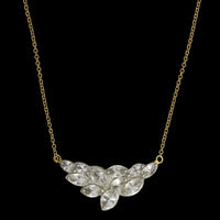 Todd Pownell 18K Yellow Gold and Platinum Estate Diamond Pendant Necklace
