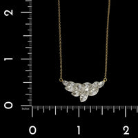 Todd Pownell 18K Yellow Gold and Platinum Estate Diamond Pendant Necklace