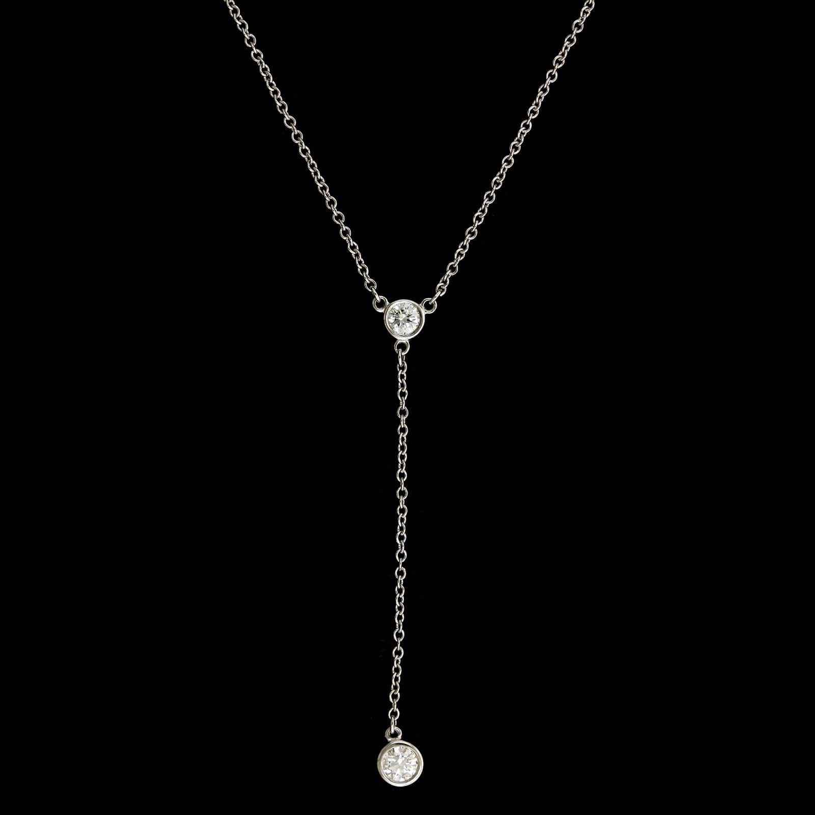 Tiffany & Co. Elsa Peretti Platinum Estate Diamond by the Yard Necklace