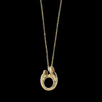 14K Yellow Gold Estate Mother and Child Pendant