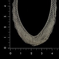 Platinum Estate Graduated Flexible Beaded Link Bib Necklace