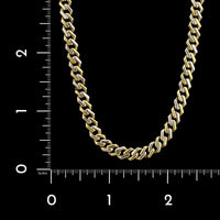 18K Two-tone Gold Estate Fancy Link Buckle Necklace