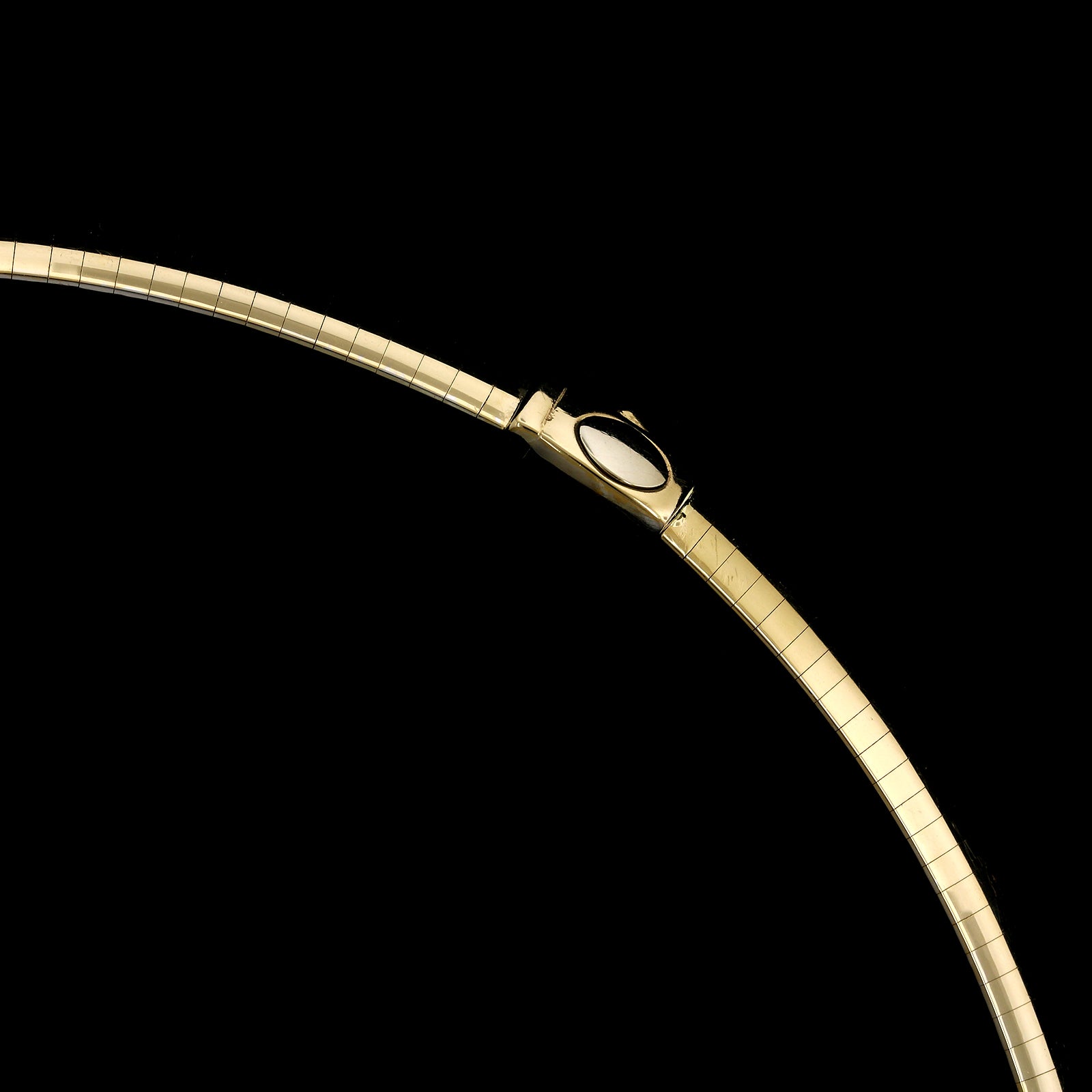 14K Two-tone Gold Estate Reversable Omega Necklace