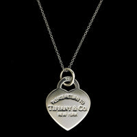 Tiffany & Co. Sterling Silver Estate Return to Tiffany Heart Tag Pendant
