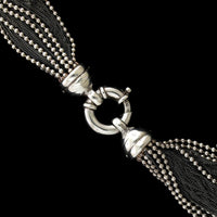 Lagos Sterling Silver Estate Black Rhodium Multi Strand Necklace