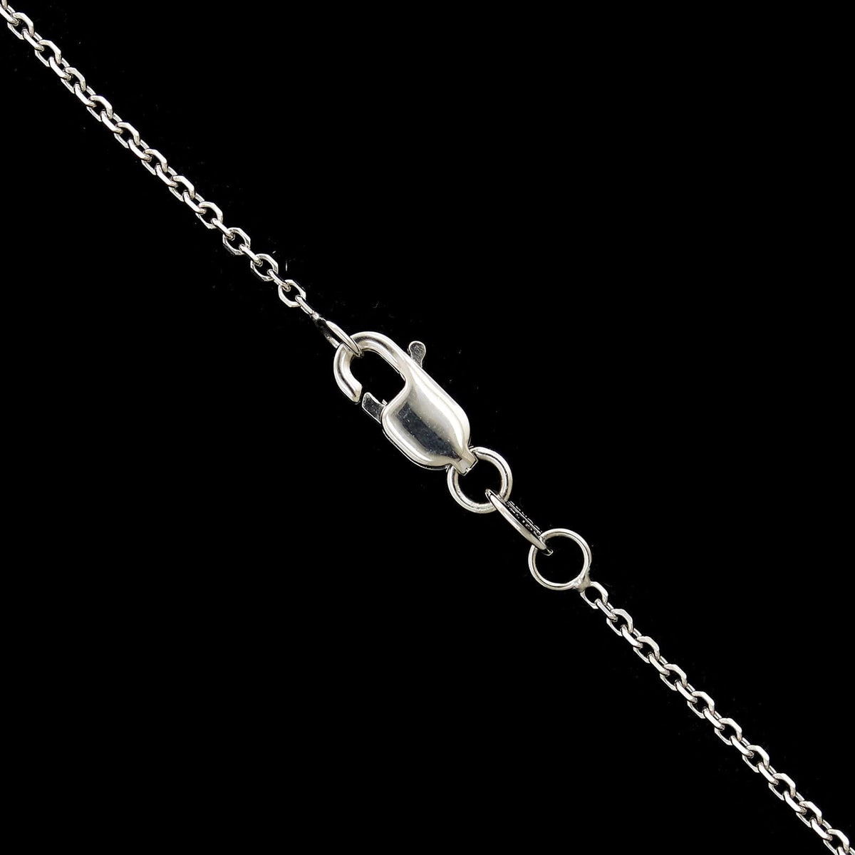 14K White Gold Estate Green Tourmaline and Diamond Pendant