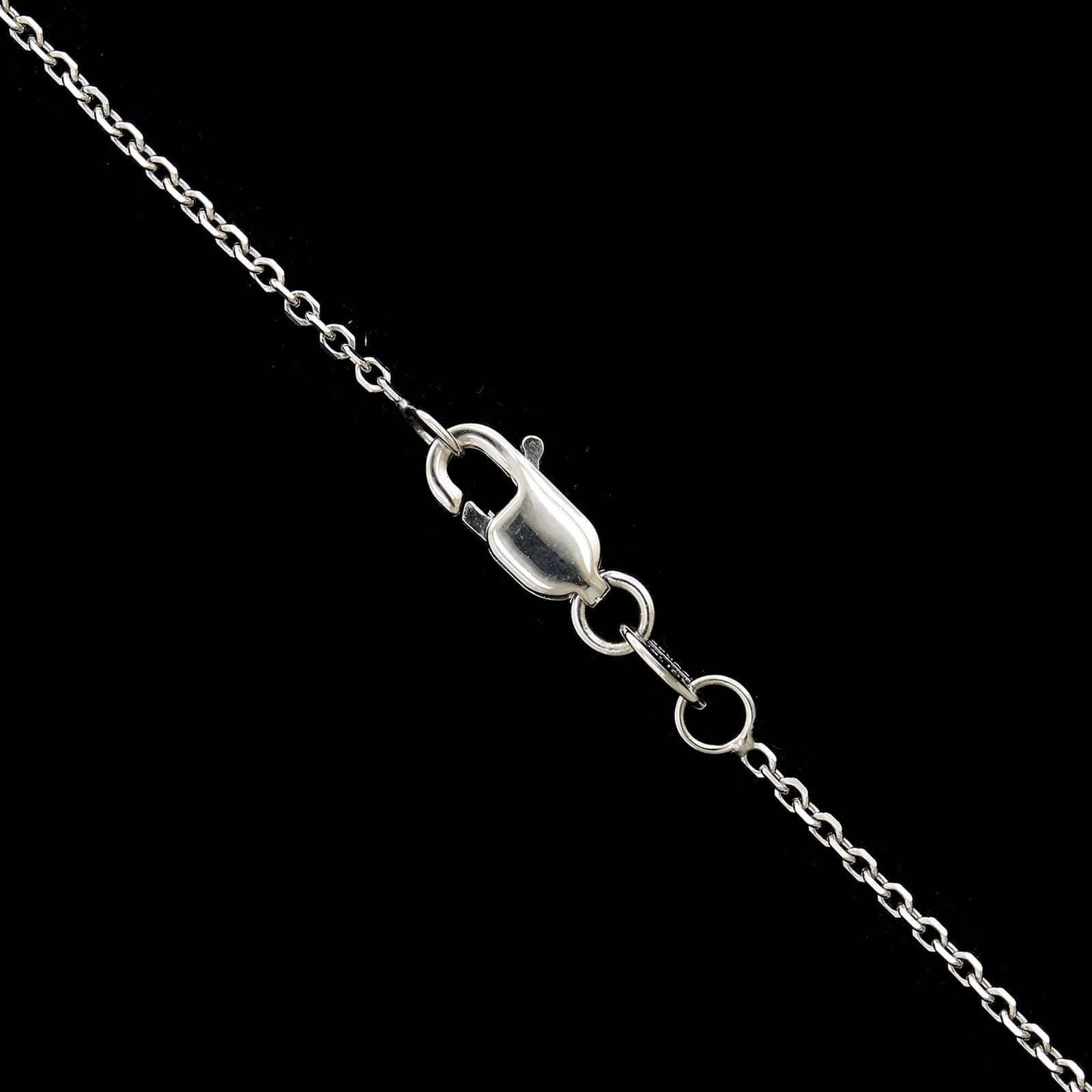 14K White Gold Estate Green Tourmaline and Diamond Pendant