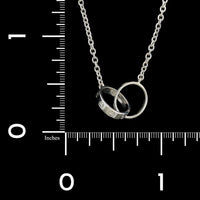 Cartier18K White Gold Estate Love Necklace