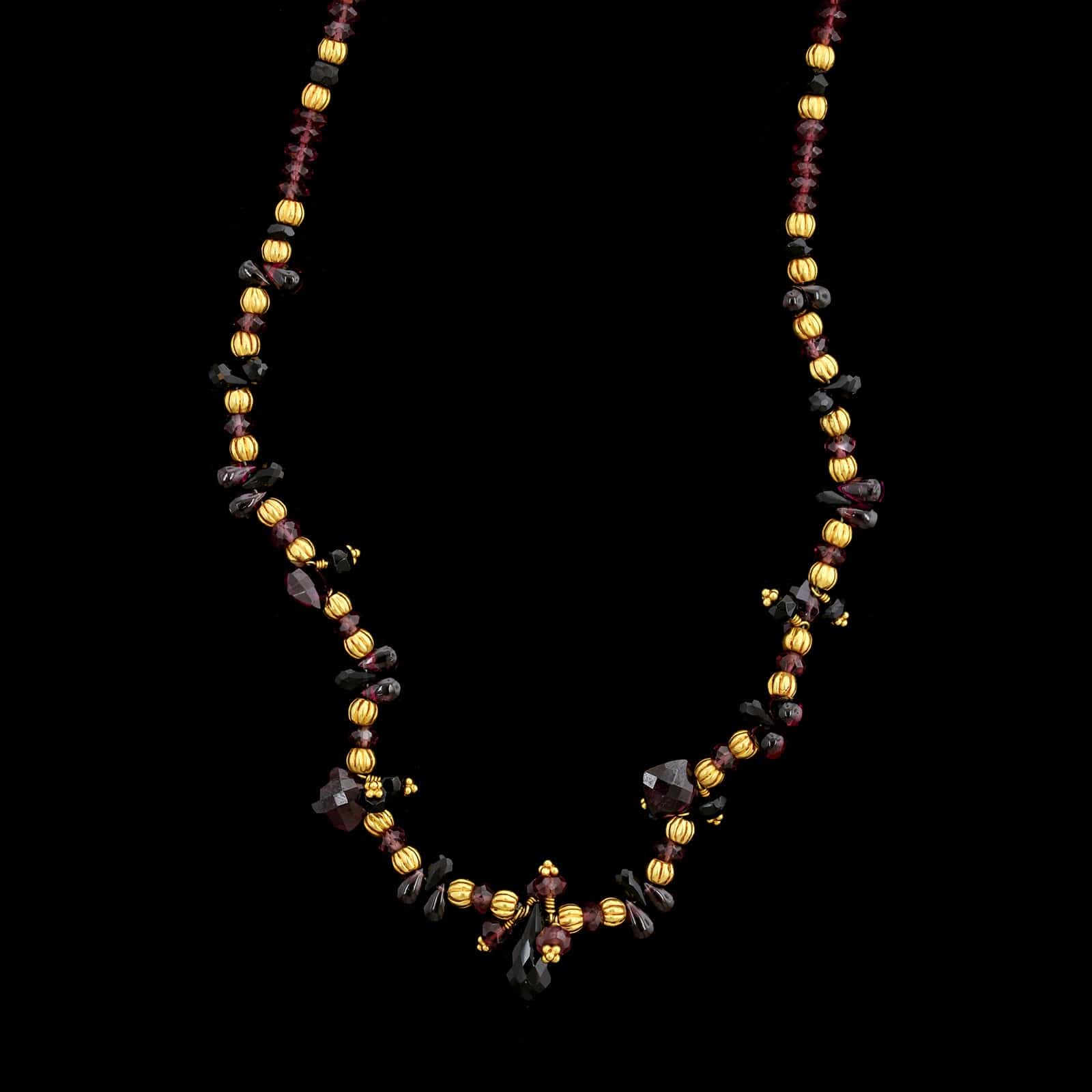 Laura Gibson 22K Yellow Gold Estate Tourmaline Bead Necklace
