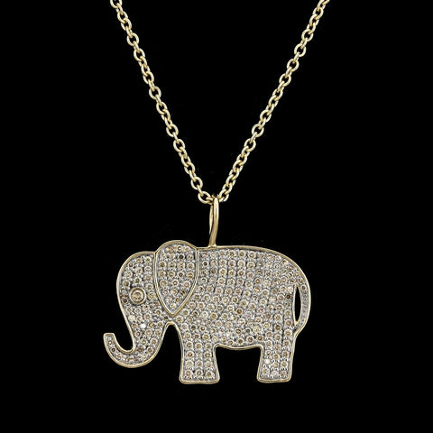 Hip Hop Iced Out Elephant Pendant Necklace Miami Cuban Chain For Men | Elephant  pendant necklace, Big pendant necklace, Elephant pendant