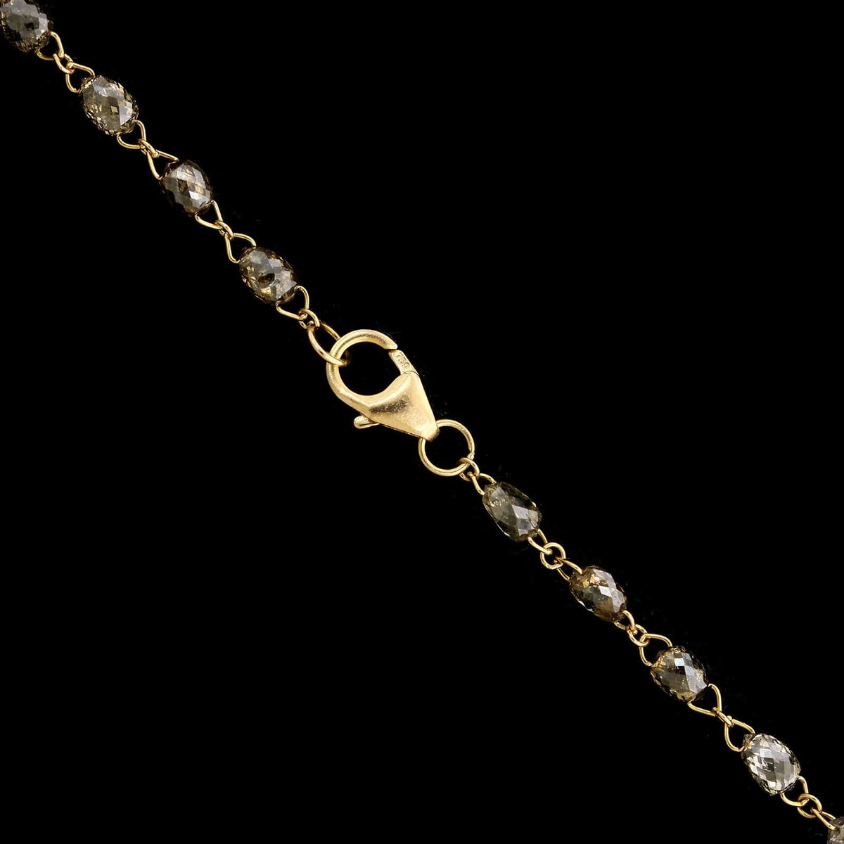 18K Yellow Gold Estate Diamond Necklace