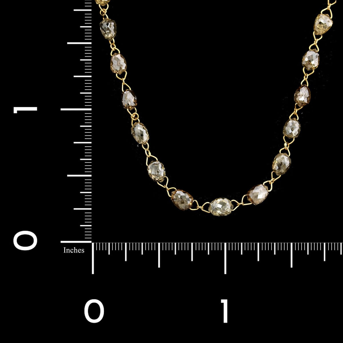 18K Yellow Gold Estate Diamond Necklace