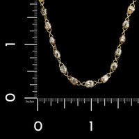 18K Yellow Gold Estate Diamond Necklace