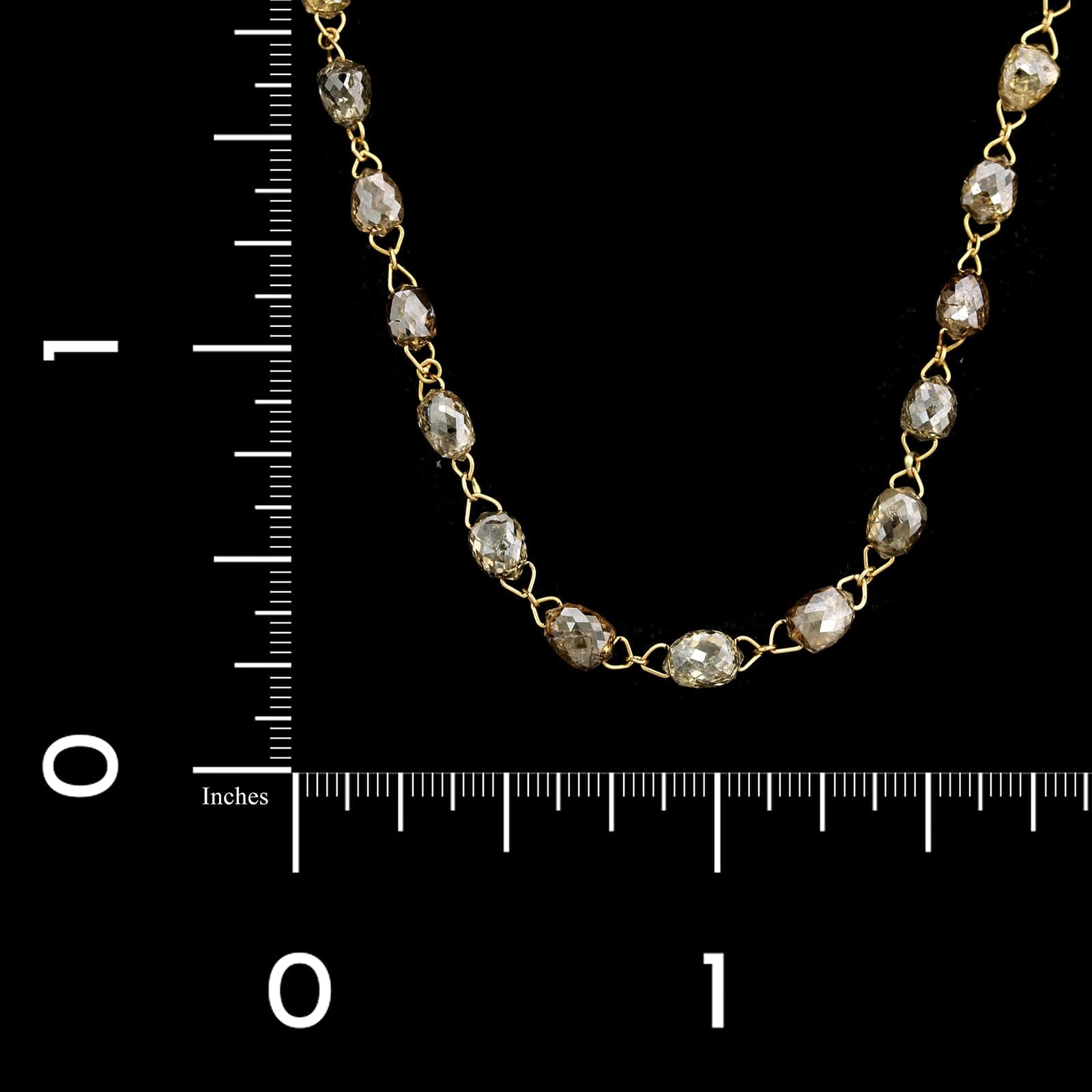18K Yellow Gold Estate Diamond Necklace