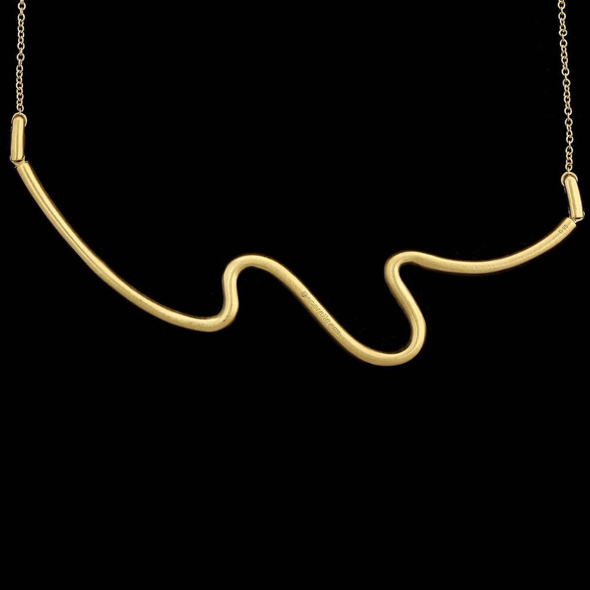 Carelle 18K Yellow Gold Estate Diamond Brushstroke No. 62 Necklace