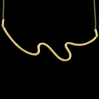 Carelle 18K Yellow Gold Estate Diamond Brushstroke No. 62 Necklace